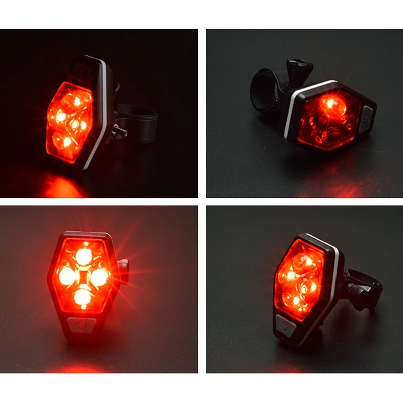 

Rechargeable Rear Tail Bike Light Lamp Taillight Rain Waterproof Bright LED Safety Cycling Bicycle Light