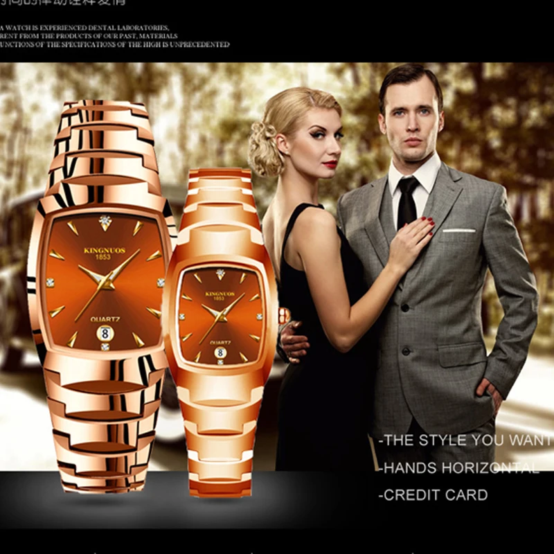 Hot Fashion Men's Watches Rose Gold Stainless Steel Women's Watch Ladies Quartz Wristwatch Waterproof Male Clock Reloj Hombre