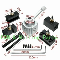 cnc mini quick change tool post holder aluminum alloy kit for tablehobby lathe set