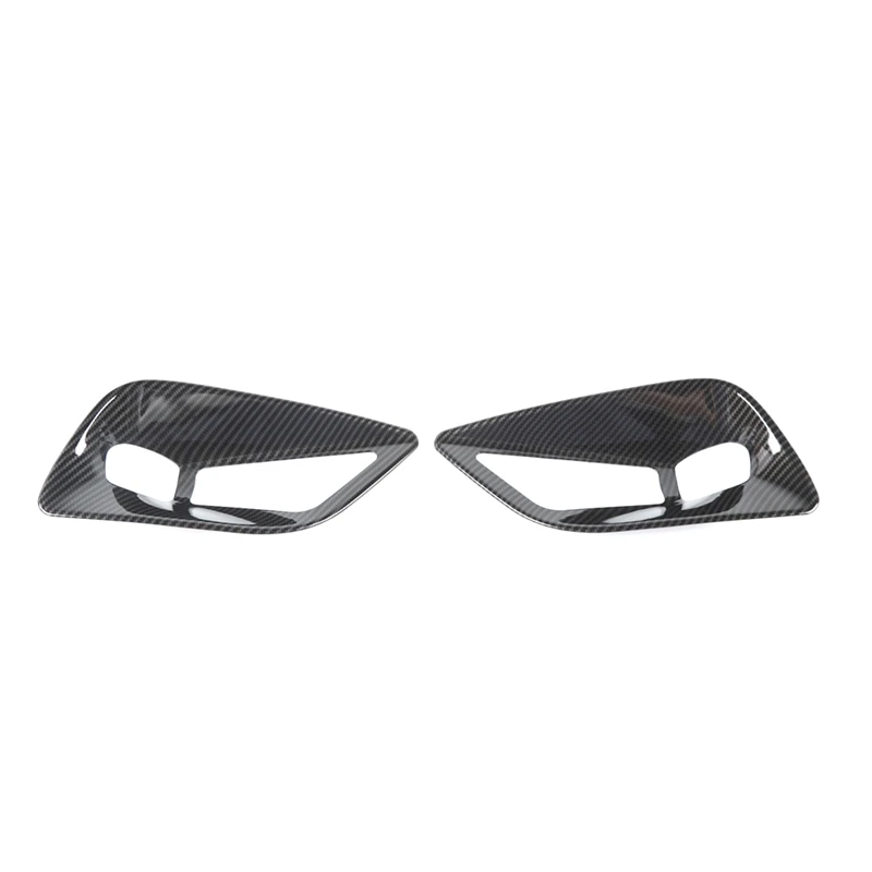 

NEW-Front Fog Lamp Light Trim Cover Ring ABS Accessories for Jeep Cherokee 2019 2020 2021 (Carbon Fiber)