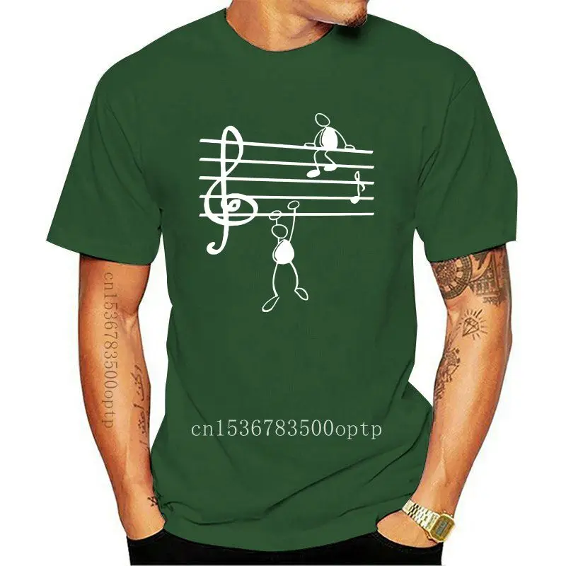 

Новая летняя футболка с забавным принтом музыкальных нот, Мужская Стильная хлопковая футболка с коротким рукавом и круглым вырезом, забавн...