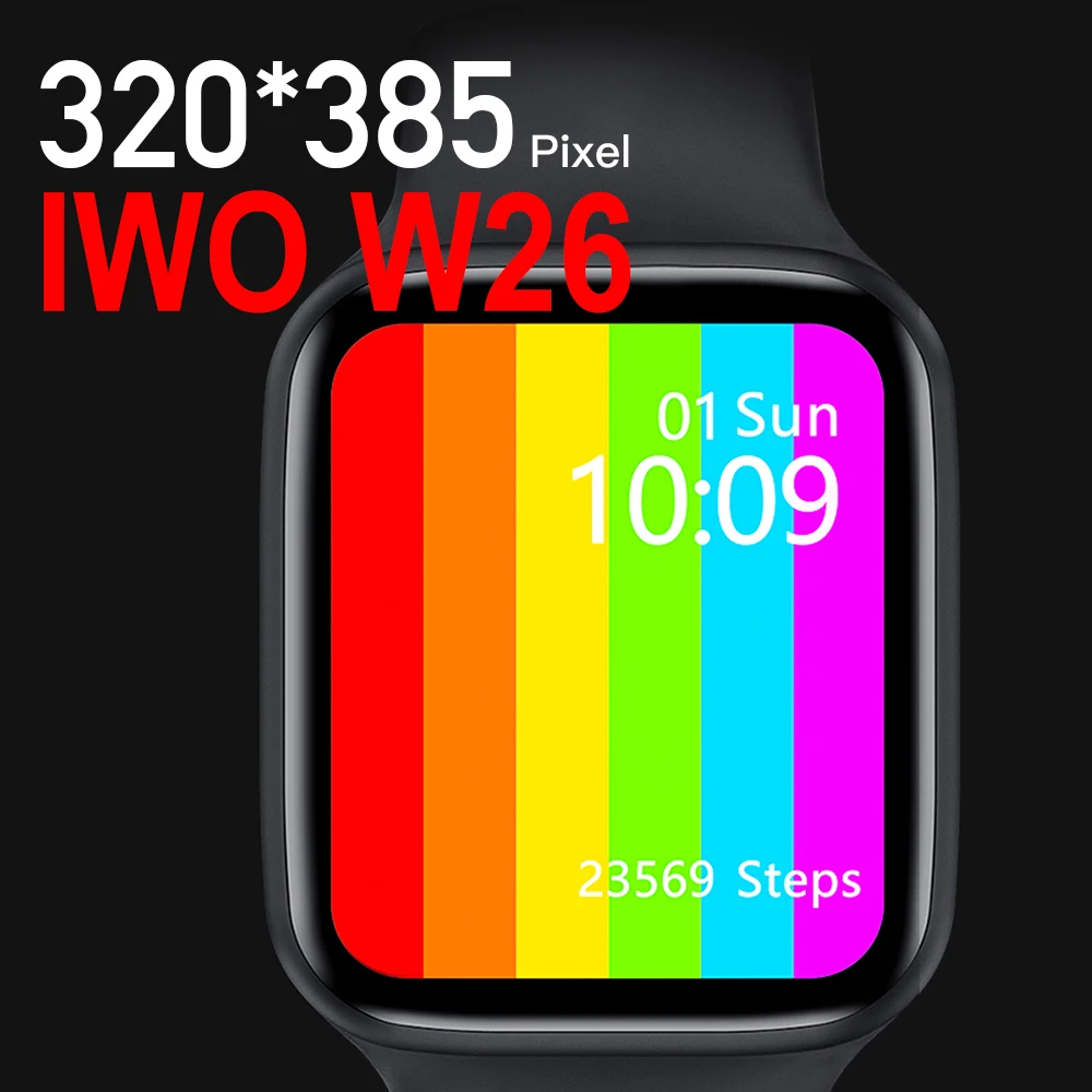 KIWITIME IWO W26 Smart Watch Series 6 44 мм 40 монитор сердечного ритма подключен Smartwatch для мужчин и
