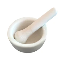 white granite mortar pestle natural stone grinder for spices seasonings pastes pestos and guacamole 90mm dia