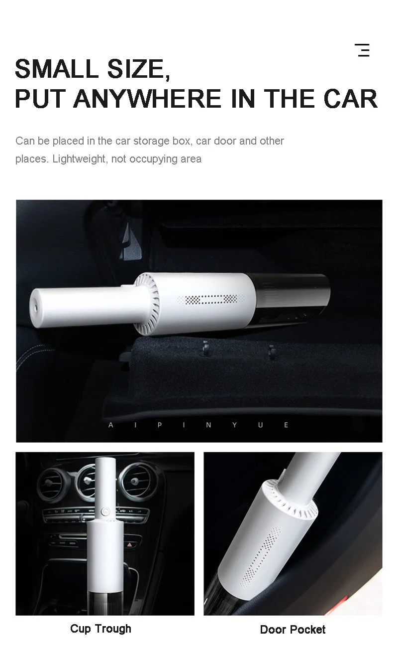 

1PC 120W/6000pa Auto Household Dual-Use Strong Suction with Handheld lvacuum Mini Wireless Car Vacuum Cleaner Portable