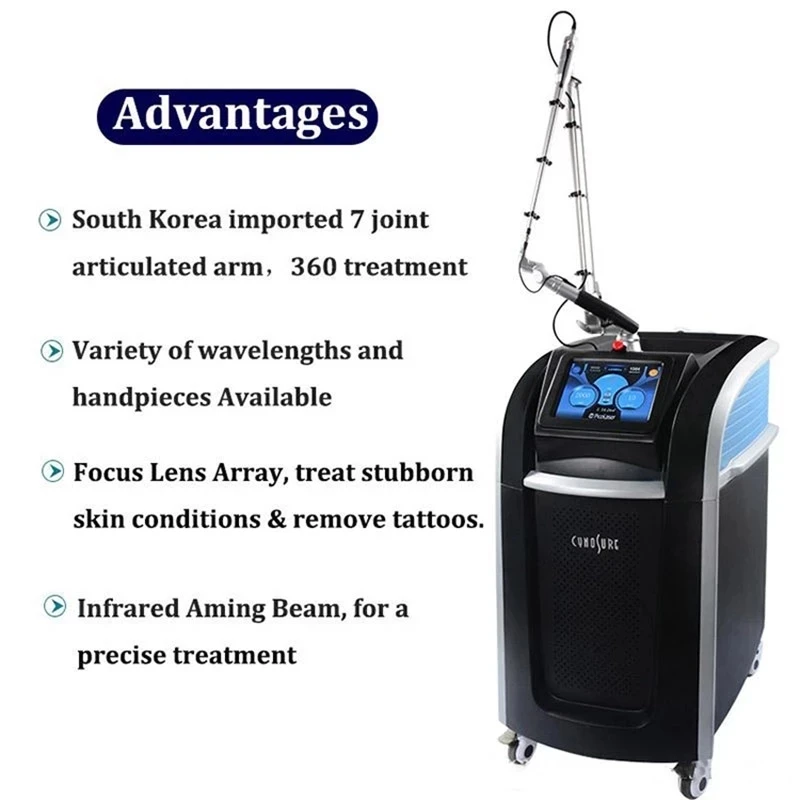 

Professional Cynosure Picosecond Laser Machine 755nm Focus Lens Array Pico Laser Tattoo Removal Freckle Pigmentation Treatment