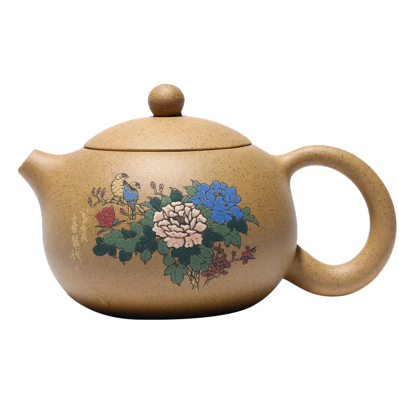 

Peony Xishi purple clay pot raw ore sesame section mud handmade pot tea set gift goods