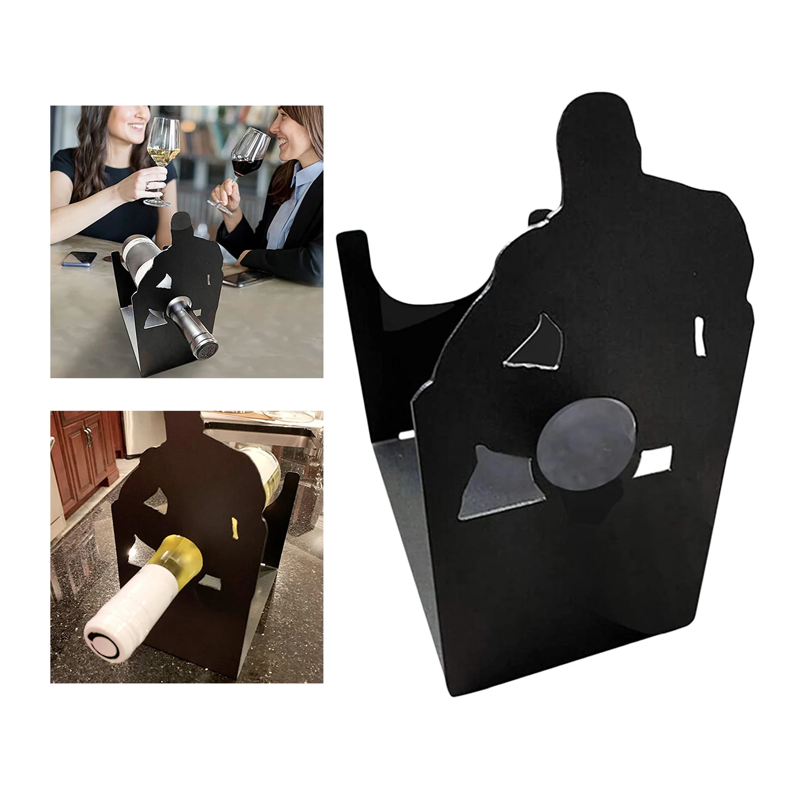 

Metal Wine Rack Storage Organizer Countertops Cabinet Decoration Lightweight