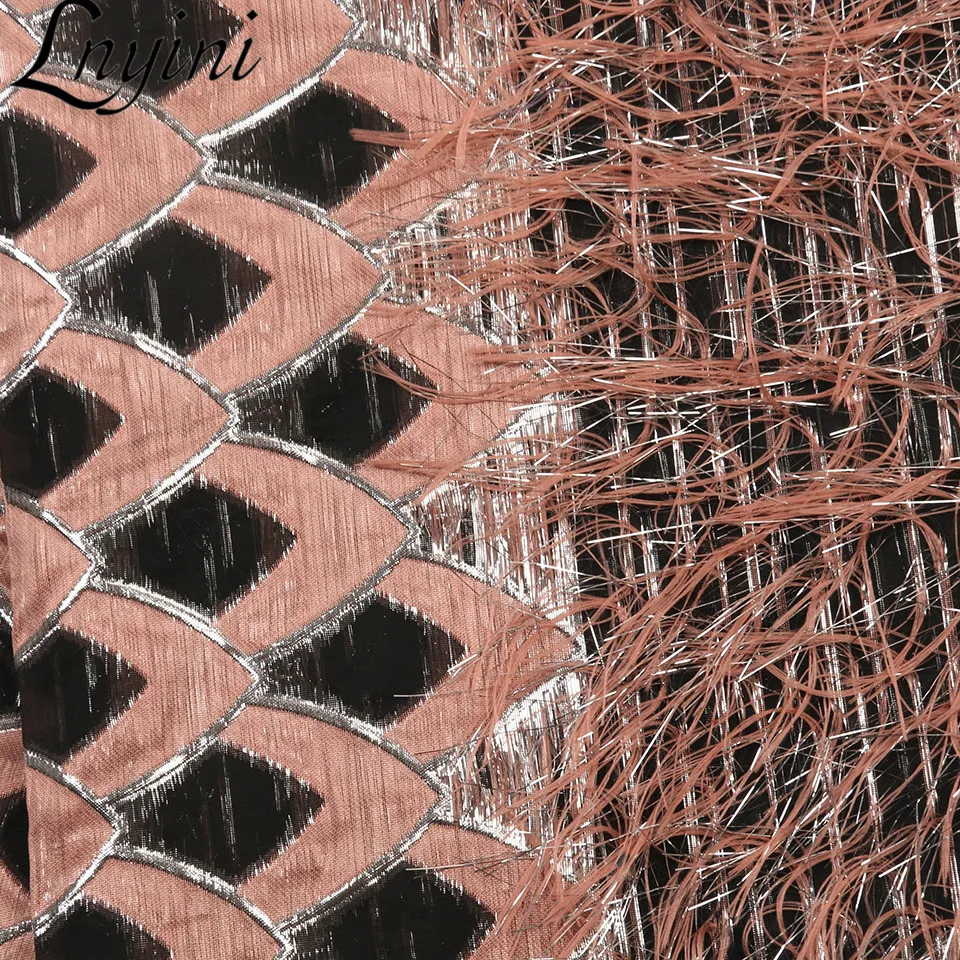 Жаккардовые ткани парча кружева с пером последние нигерийские тюль сетки для