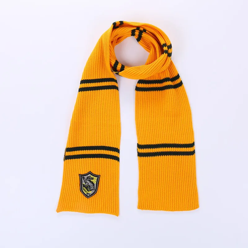 

Wizard School Hufflepuff Ravenclaw Slytherin Cosplay Costume Scarf Embroidery Prop Warm Scarves