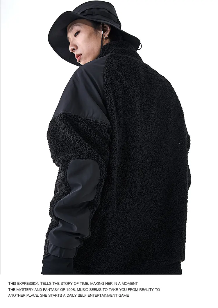 Pupil travel Wool warm jacket pullover with both side wearable front molle front pockets  molle techwear streetwear harajuku