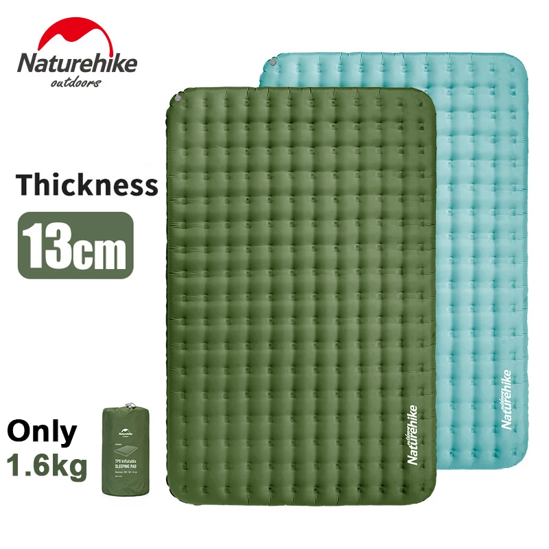 

Naturehike Camping TPU Inflatable Mat 13cm Thicken Ultralight Waterproof Portable 2-Person Tent Sleeping Mattress Outdoor Travel