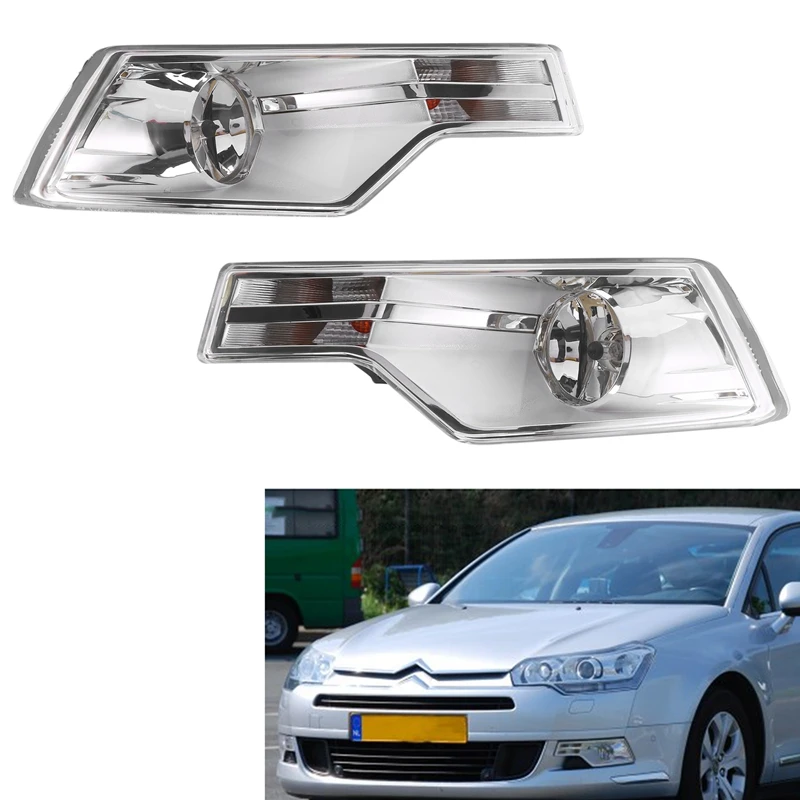

Replacement Front Bumper Clear Lens Fog Light Assembly Fit for Citroen C5 2009-2015