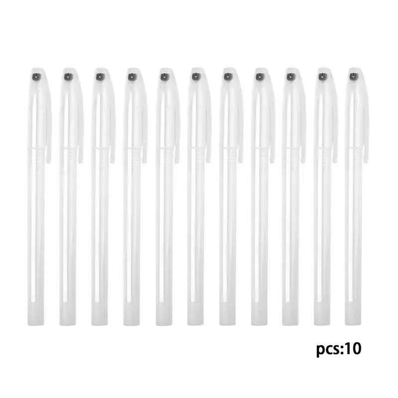 

10Pcs Erasable Refill Pens Case High Temperature Disappearing Fabric Marker Pen For Patchwork Fabric PU Leather Mark Sewing Tool