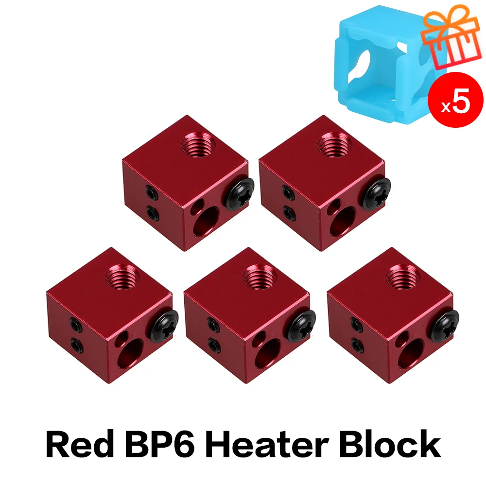 3DSWAY 5/10pcs Heating Block E3D V6 V5 BP6 NV6 Volcano Hotend j-head Aluminium Heater Silicone Socks for 3D Printer Parts | Компьютеры и
