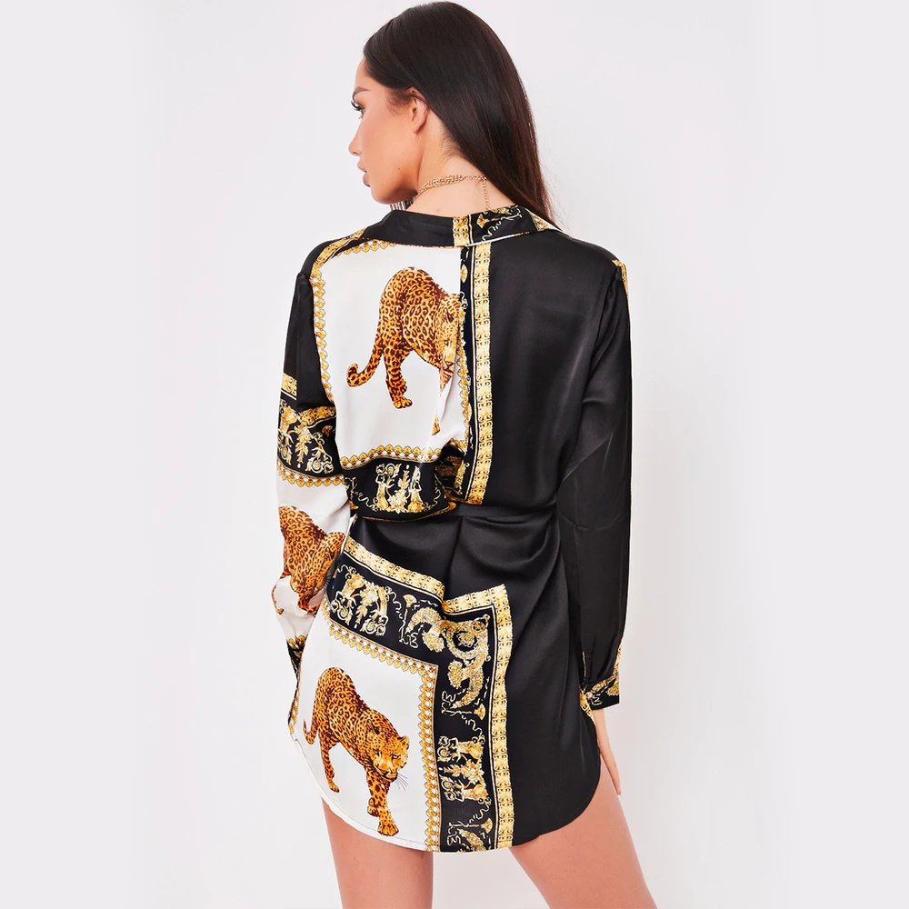 Женское модное летнее платье с цветочным принтом Европейское сексуальное