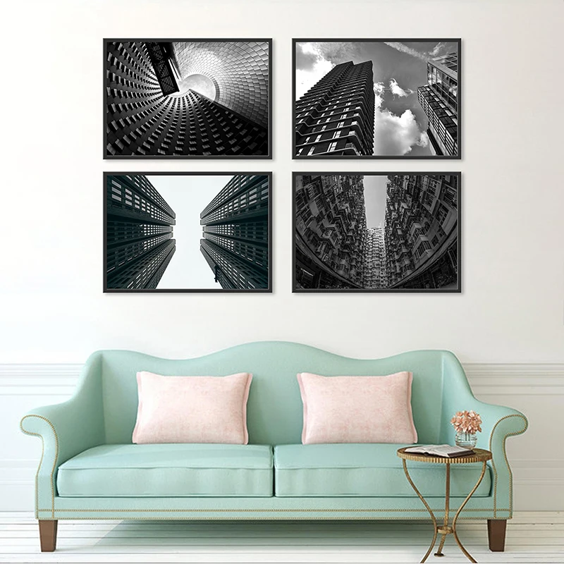 

Nordic Building Posters Black White Photo Wall Art Pictures Modern Architecture Pictures Paintings for Living Room Home Decor