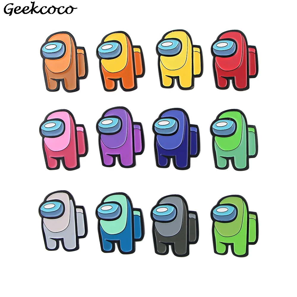 

20 шт./лот J1903 Geekcoco, металлические эмалированные булавки, забавная мультяшная брошь для рюкзака, значок для одежды, булавки для косплея