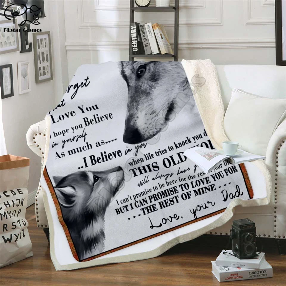 Одеяло с капюшоном изображением волка 3D полностью напечатанное носимым одеяло