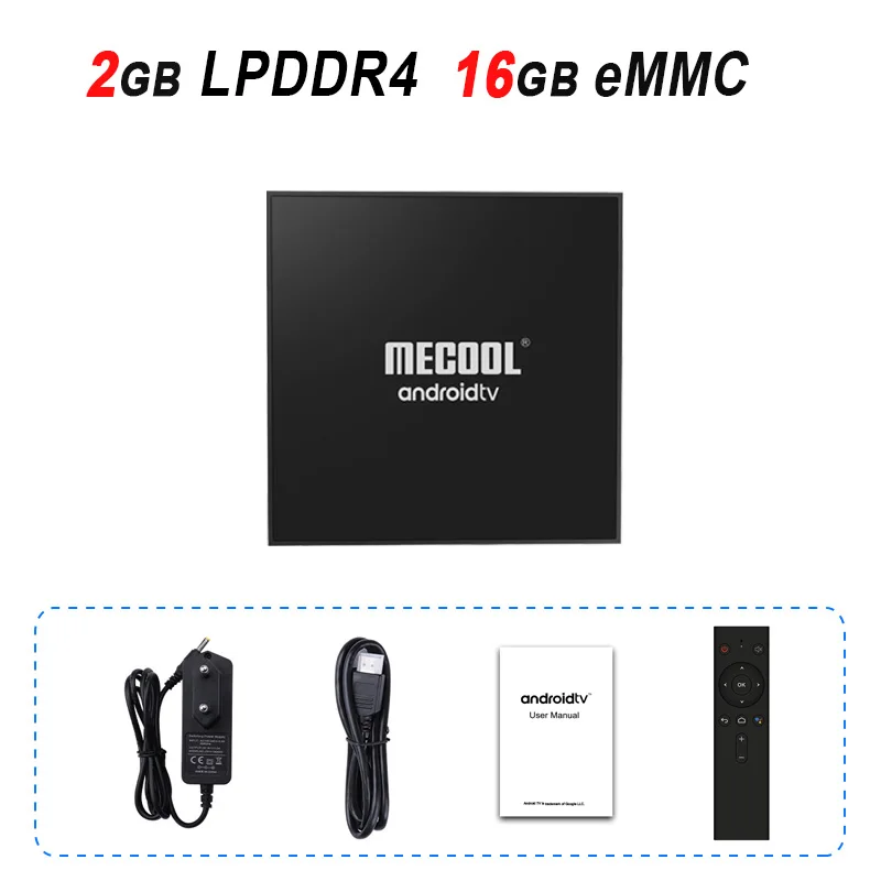 Standard Package MECOOL KM9 Pro Классический Android 9,0 tv Box Google Сертифицированный Amlogic S905X2 2GB DDR4 16GB 2,4G Wifi BT4.0 медиаплеер телеприставка - Color: Standard Package