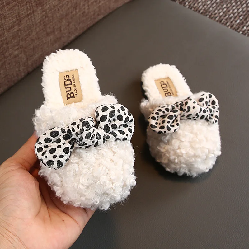 Детские домашние тапочки для девочек теплые бархатные шлепанцы дома зимы 21 30