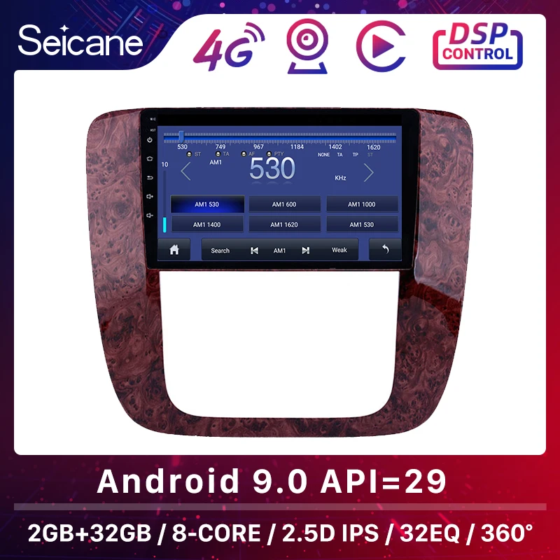 Seicane Android 9 0 Автомобильный GPS Navi Radio &quotдля 2007 2012 GMC Yukon/Acadia/Tahoe Chevy Chevrolet Tahoe/Suburban Buick