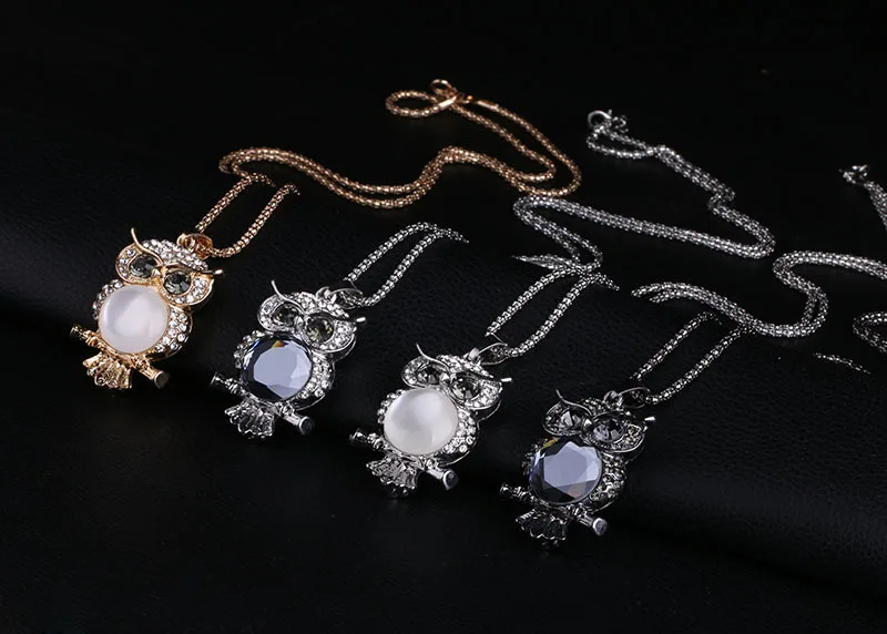 Длинное ожерелье для женщин стразы с кристаллами длинное свитера цепочка SNE190328