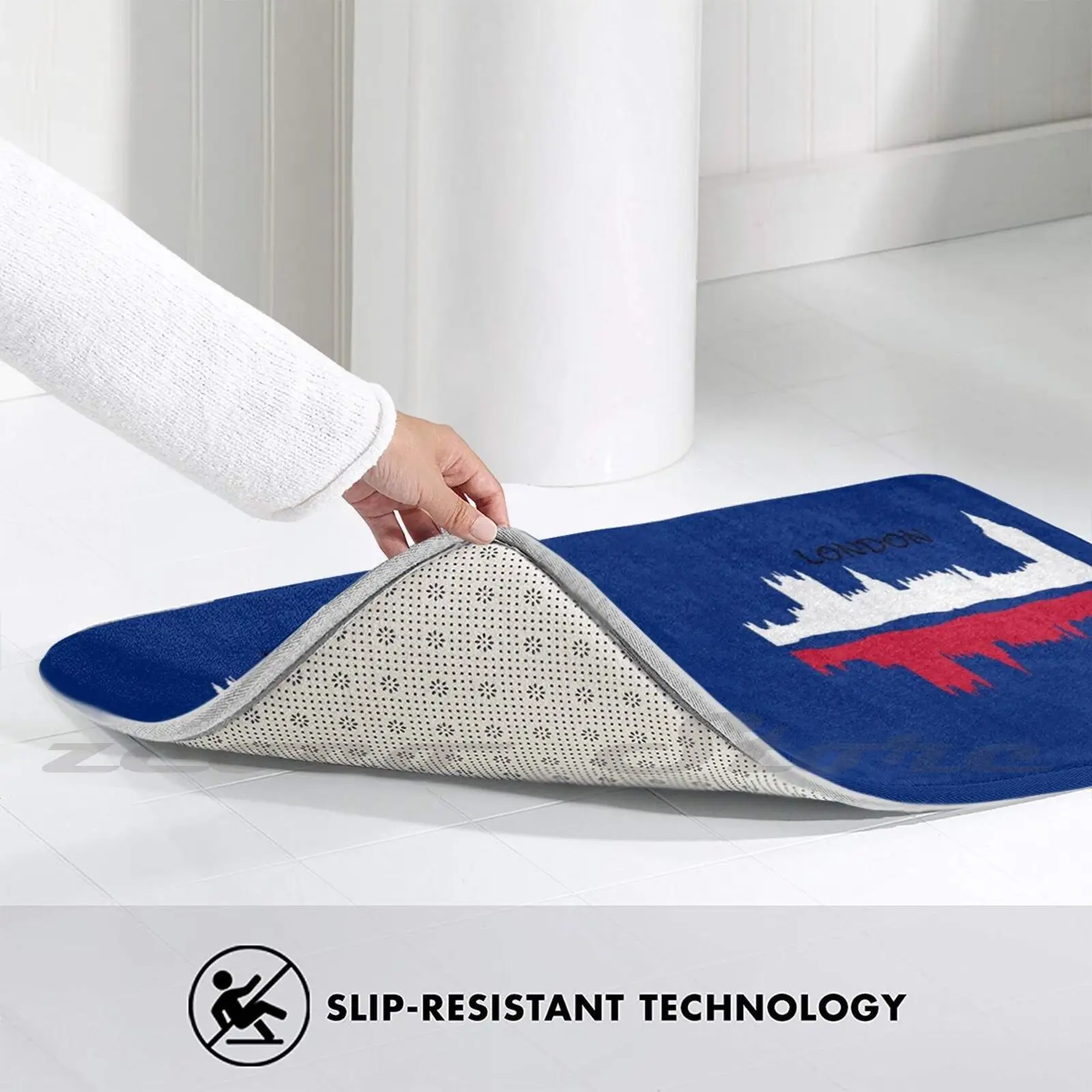 Коврик с абстрактным изображением флага Великобритании нескользящий дверной