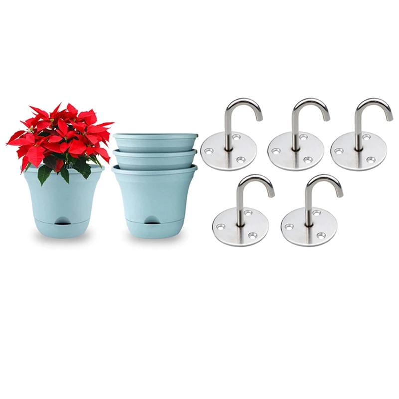 Настенный потолочный крючок 5 шт. круглая основа из нержавеющей стали 4 7 дюйма