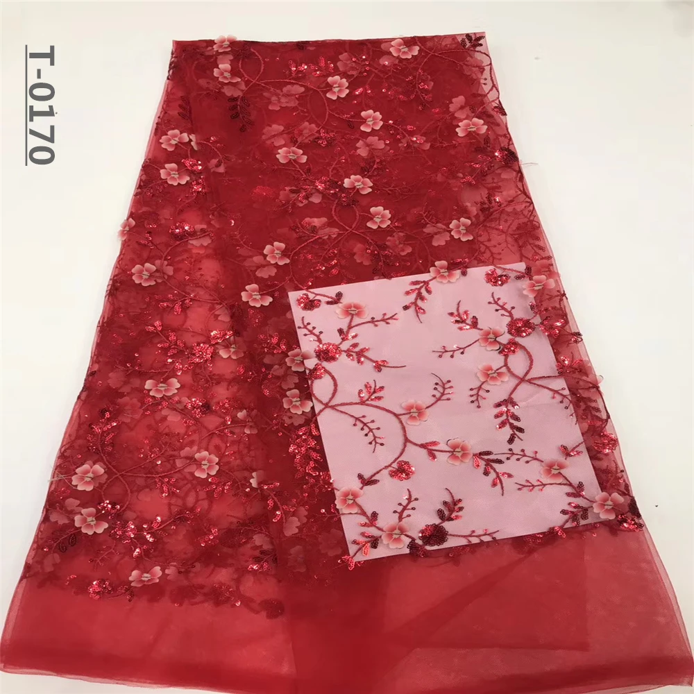 Новейшие розовые африканские сухие кружевные ткани 2019 Высококачественная