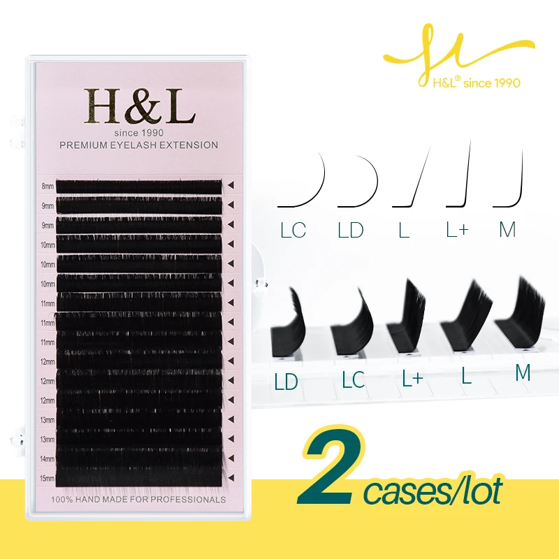 H&L L Curl Lash Extension 8-15mm MIX Matte Mink Eyelashes Extension Individual Eyelashes L+/LU/M Curl Makeup false Lashes