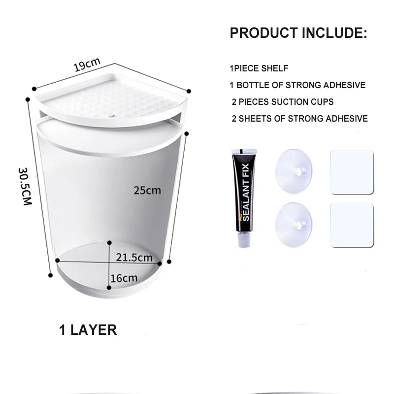 Бытовой стеллаж вращающийся на присоске настенного типа раковина для ванной