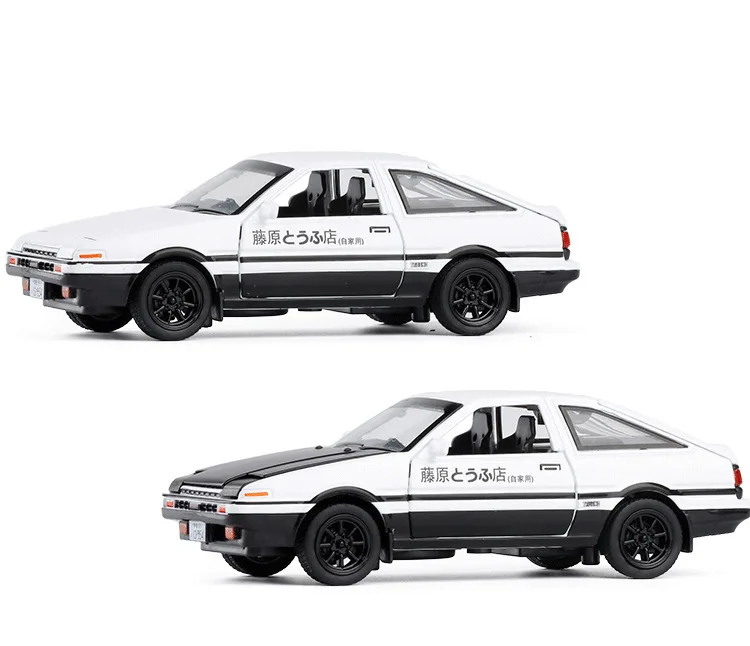 1:32 мультфильм начальный D AE86 сплав металла литья под давлением автомобили модельные автомобили RX7 тяните назад свет игрушки для детей горячий суперкар колеса