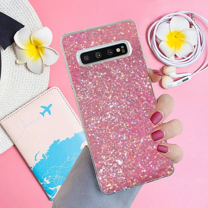

Bling Bling Kawaii love Phone Case Transparent for Samsung A71 S9 10 20 HUAWEI p30 40 honor 10i 8x xiaomi note 8 Pro 10t 11