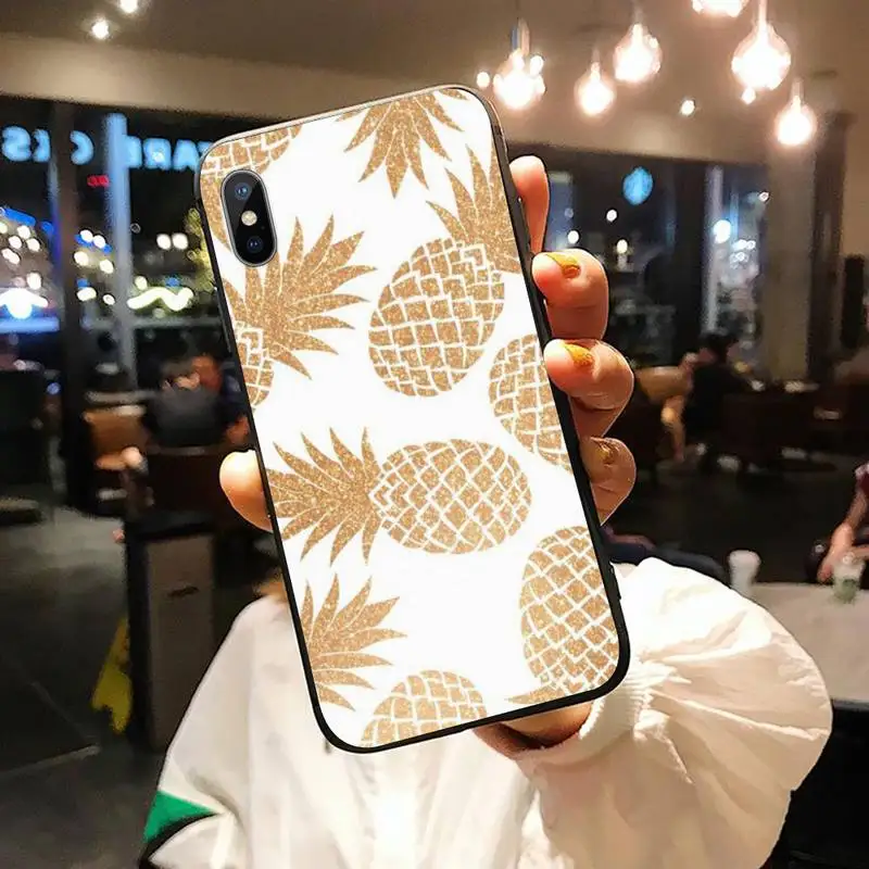 

Fruit Pink pineapple funny fundas Phone Case for iPhone 11 12 pro XS MAX 8 7 6 6S Plus X 5S SE 2020 XR
