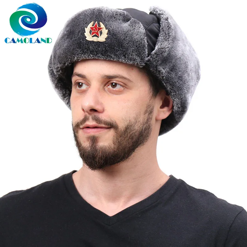 Водонепроницаемая шапка-ушанка CAMOLAND для мужчин и женщин советский значок
