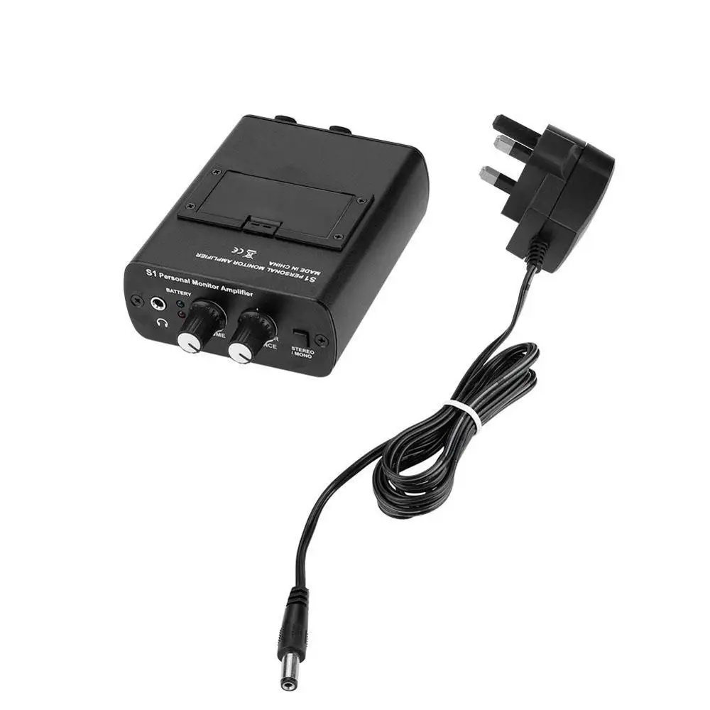 UK Plug Персональный монитор для ушей, усилитель для наушников, система мониторинга в уши для ANLEON S1, в студии на сцене, 100-240 В, США, ЕС, Австралия, вилка, опционально - Цвет: UK Plug