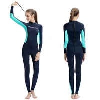 women wetsuit quick dry uv protection full body one piece diving suit back zip long sleeve wetsuit diving surfing water sports