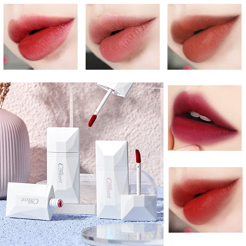 

Fashion Matte Lip Gloss Lipstick Moisturize Waterproof Lasting Velvet Sexy Red Lip Tint Lipstick Beauty Cosmetic Lip Glaze