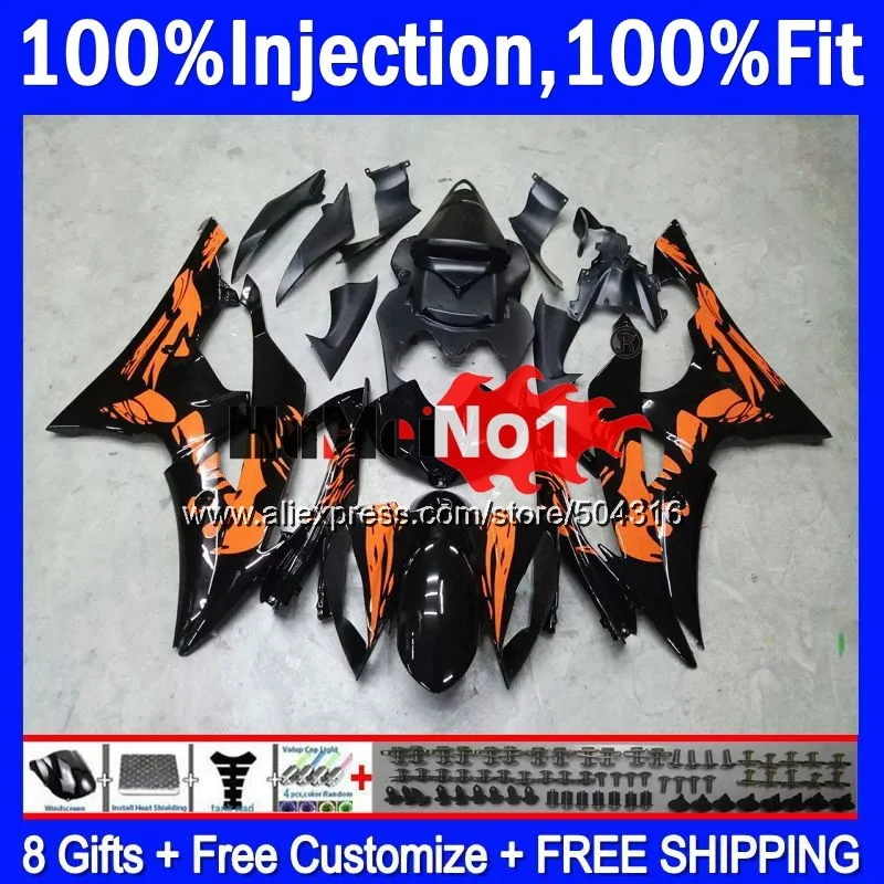 

OEM For YAMAHA YZF R 6 YZF 600 YZF-600 Red orange 7MC.8 YZF R6 06-07 600CC YZF600 YZF-R6 2006 2007 YZFR6 06 07 OEM Fairings