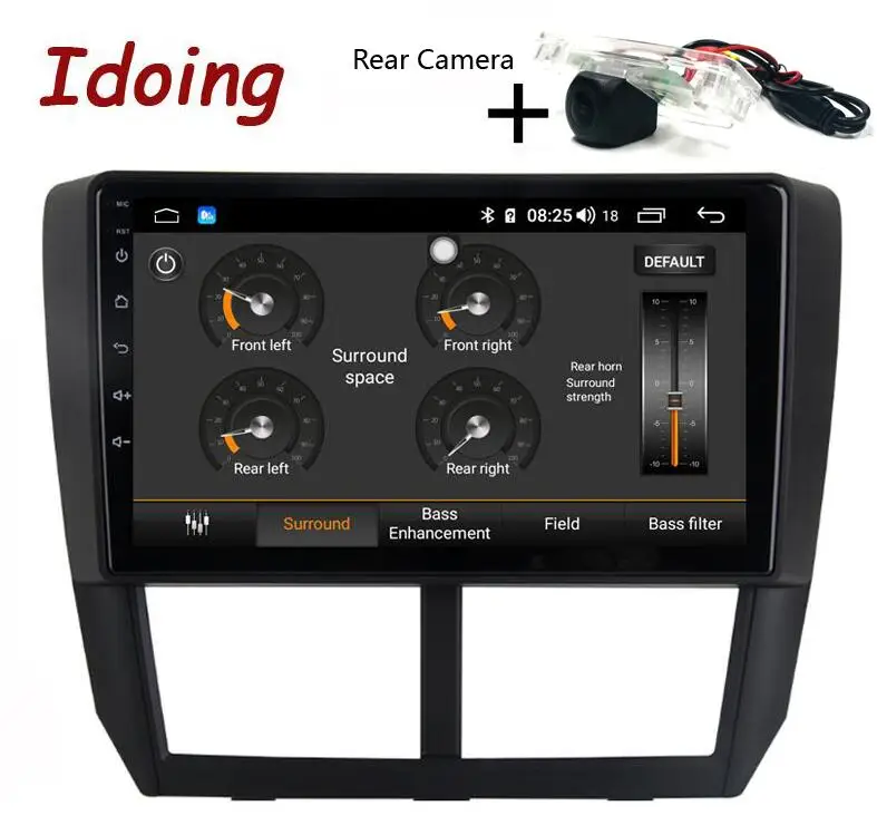 Standard with Camera Idoing " 4G+ 64G 2.5D Восьмиядерный автомобильный Android 8,1 Радио мультимедийный плеер для Subaru Forester 2008-2012 DSP gps навигация нет 2DIN - Цвет: Standard with Camera