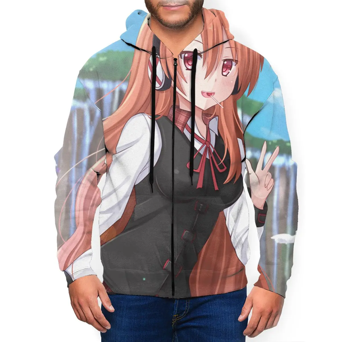 

Akame Ga Kill Anime 3D Printed Zipper Hat Hoodie for Men Women Fashion Winter Sweaters