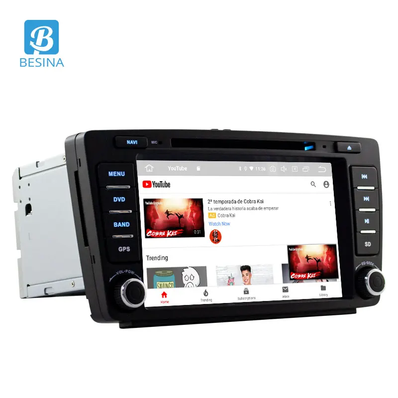 Автомобильный DVD плеер Besina автомагнитола 2Din для Skoda Octavia Fabia Rapid Yeti Superb VW Seat GPS