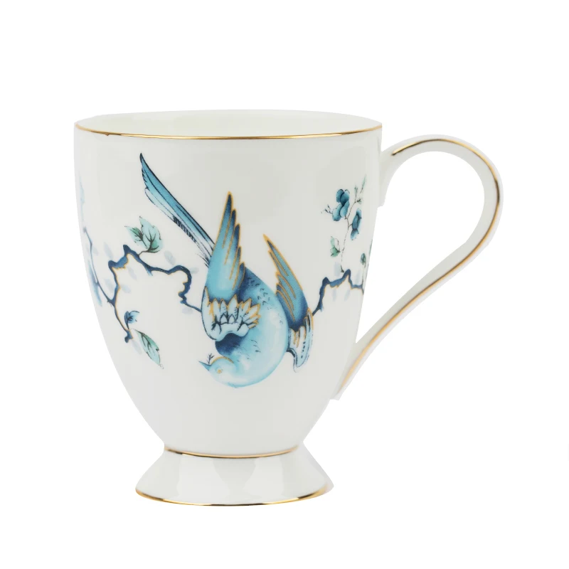 

British 500ml High-Capacity Coffee Mugs Bone China Pastoral Tea Cup Milk Mug Water Bottle Office Household Teaware Supplies