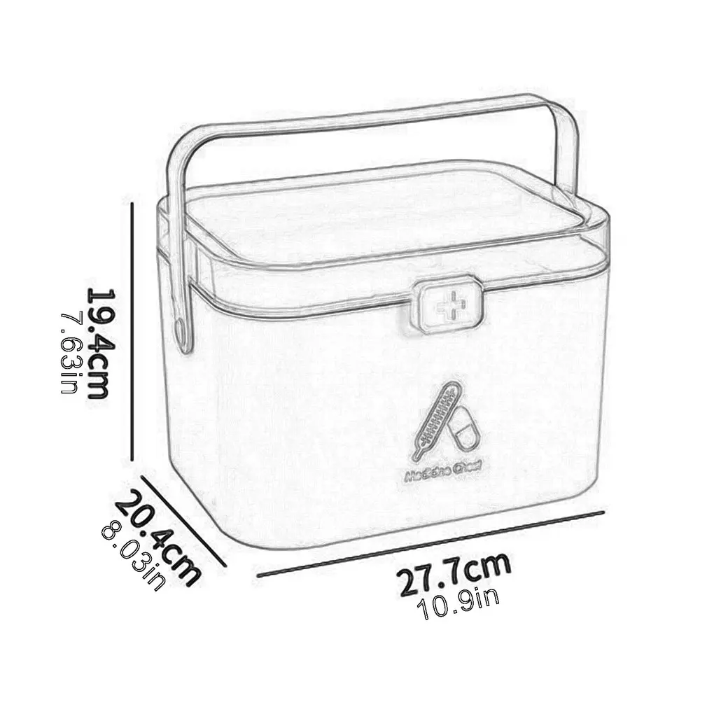 

Medicine Box Portable Large First Aid Medicine Box Household Plastic Medicine Box Multi-layer Storage Box