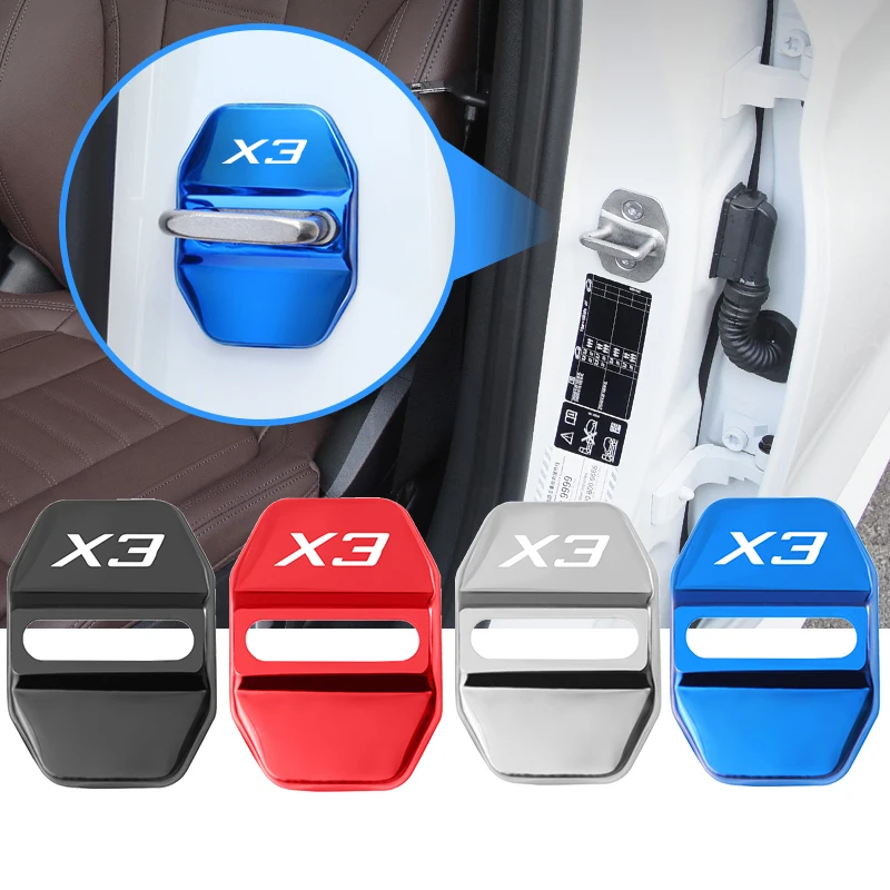 4 шт. чехол на дверной замок эмблемы для стайлинга автомобиля BMW X1 X2 X3 X4 X5 X6 X7E28 E30 E34