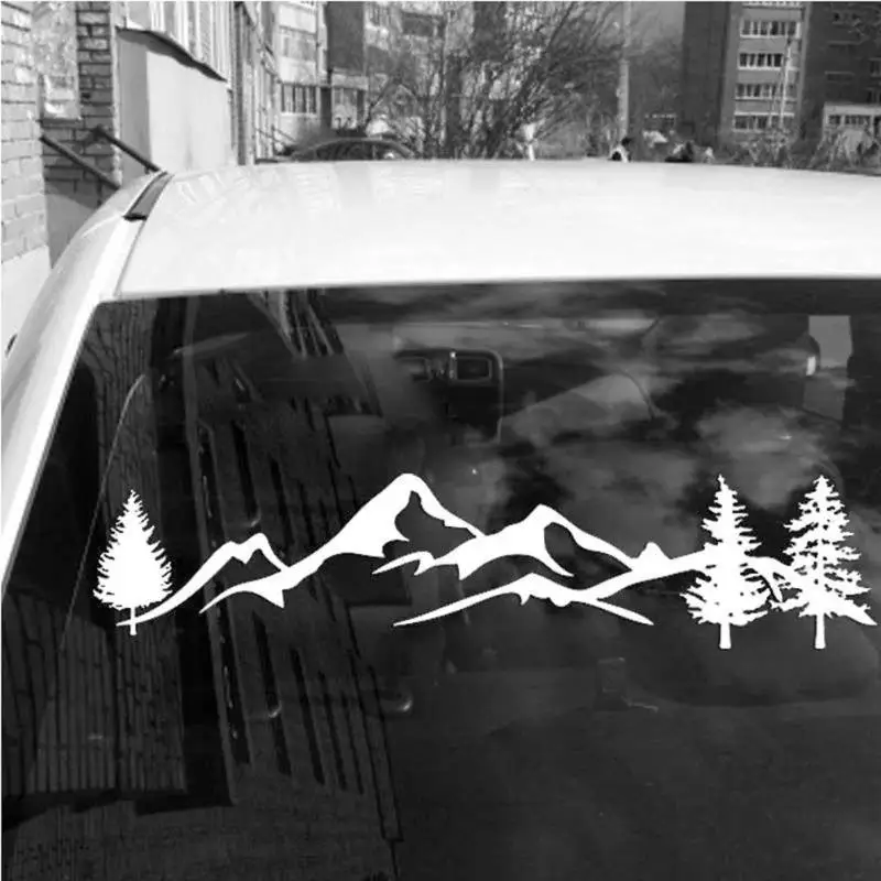Car Styling Sticker SUV RV Camper Offroad White Tree Mountain Forest Decal Fine Appearance Good Looking Compact Durable | Автомобили и