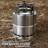 cooking picnic stove portable stainless steel lightweight wood stove solidified alcohol stove for camping hiking