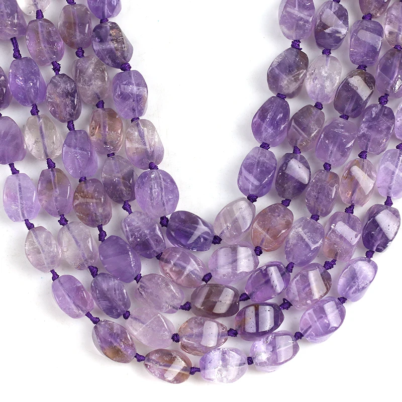 

15*22mm Natural Irregular Ametrines Loose Spacer Beads For Jewelry Making DIY Necklace Bracelet Accessories 15Inches