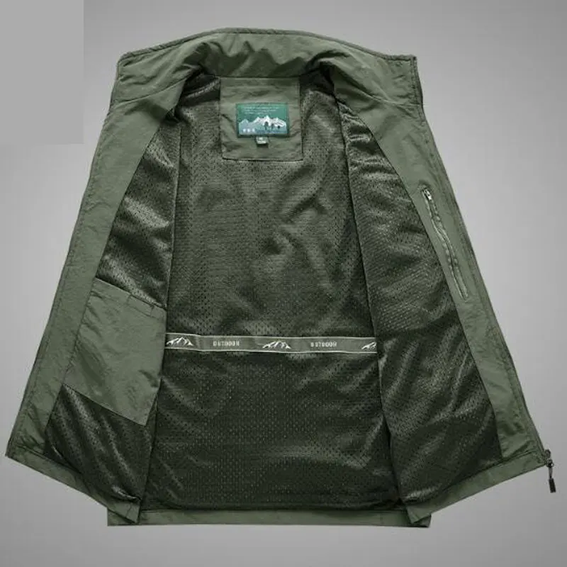 Мужской жилет для активного отдыха походов рыбалки быстросохнущая куртка без