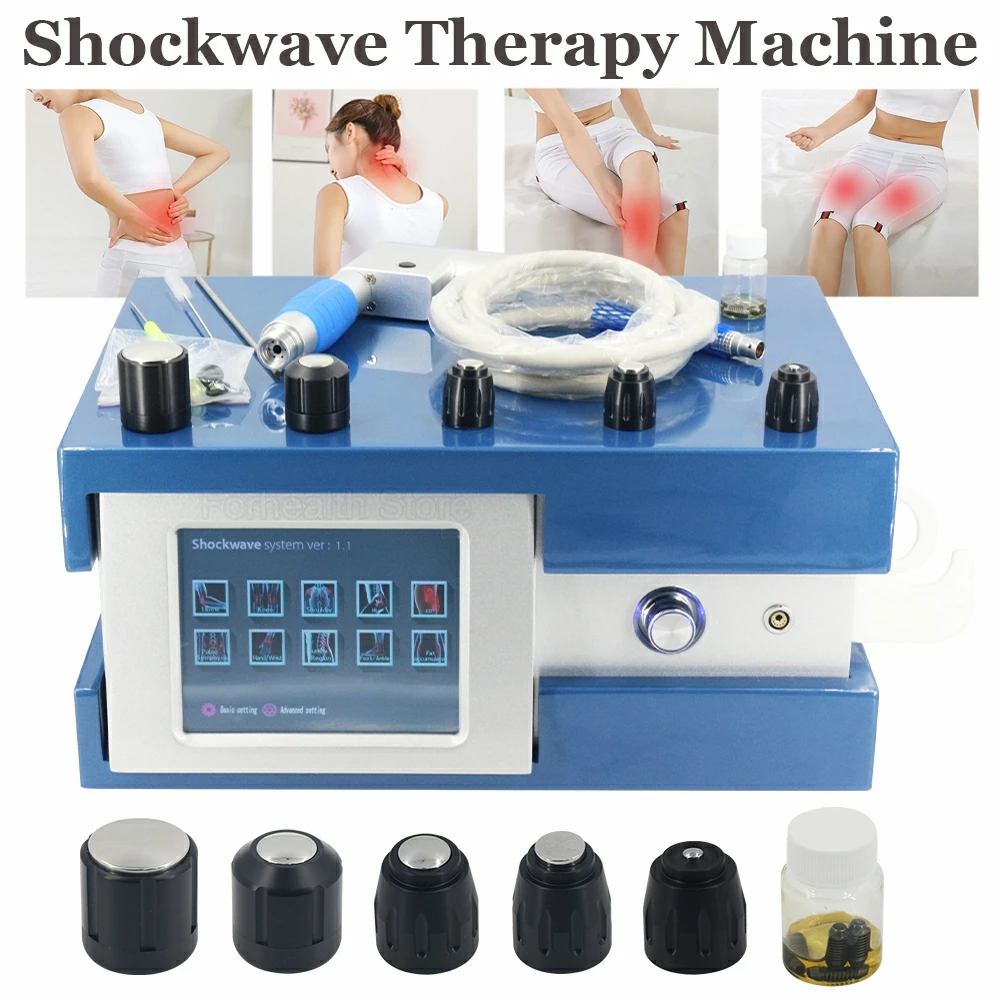

Pneumatic Shockwave Therapy Machine Professional Treatment ED Tennis Elbow Plantar Fasciitis External Shock Wave Body Massager